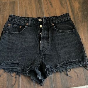 Zara black faded wash style Jean short